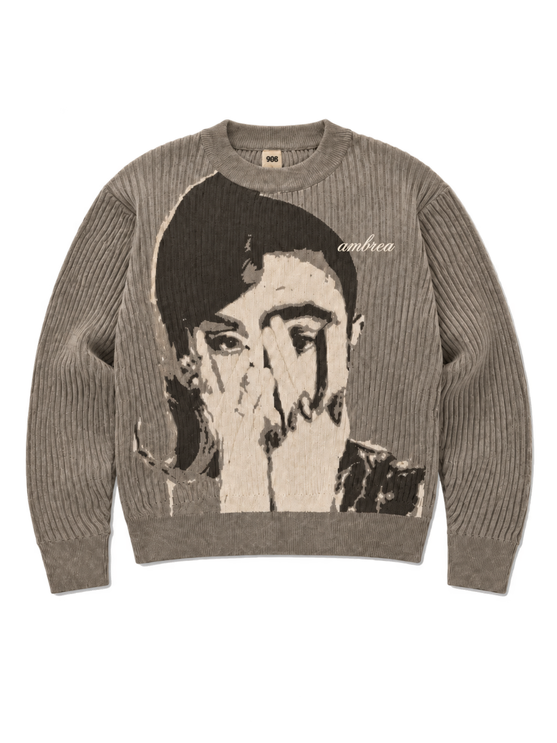 MAC 02 - KNIT abu-abu tampak depan